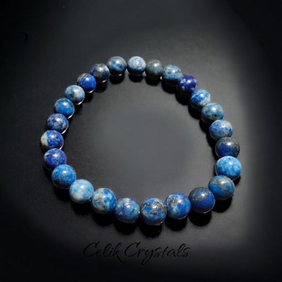 Lapis Lazuli Bracelet - 8mm Unisex - Picture 4 of 6